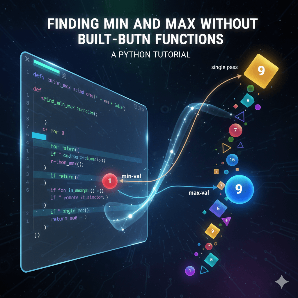 Problem 2: Finding Min and Max Without Built-in Functions: A Python Tutorial