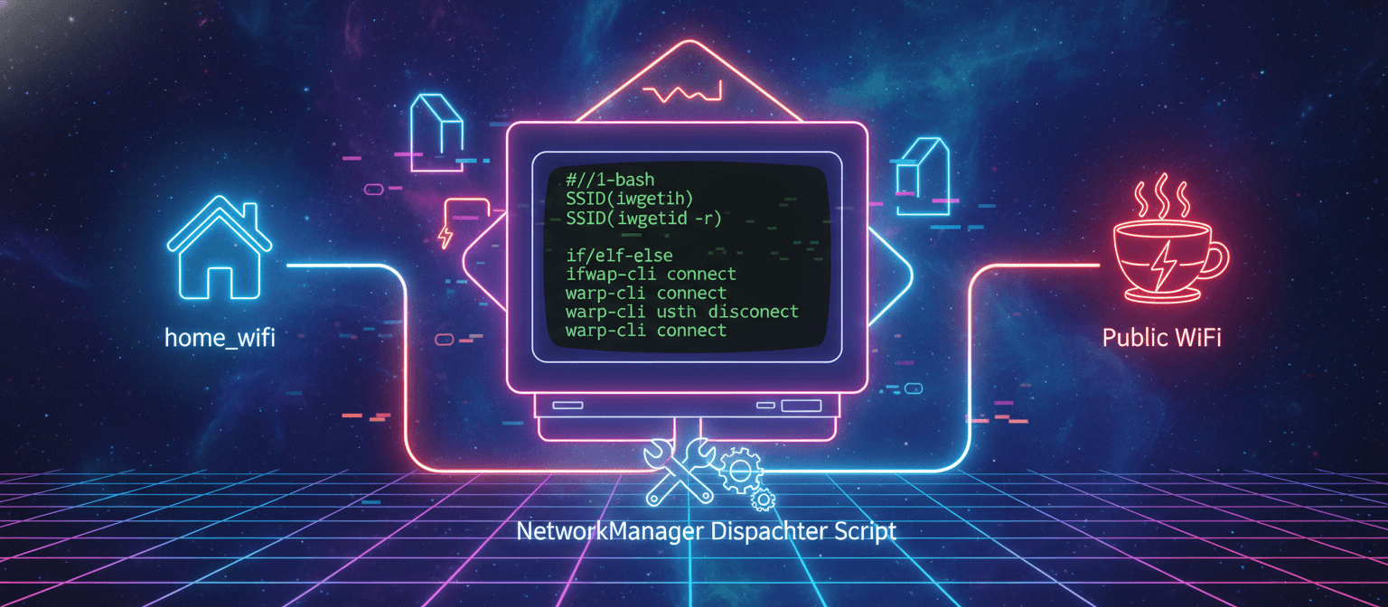 Automating Cloudflare WARP Based on WiFi SSID (Linux Guide)
